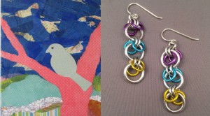 Colors and Cocktails Art Class with Collage and Earrings